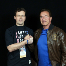 Arnold Schwarzenegger and Einstein Forearm Bench's Ivan Butkovic